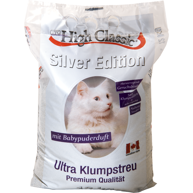 BTG Classic Cat Klumpstreu Silver Edition mit Babypuderduft