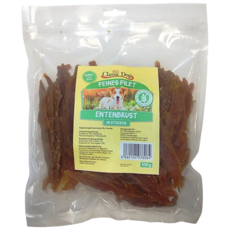 BTG Classic Dog Feines Filet Entenbrustfilets 500 g