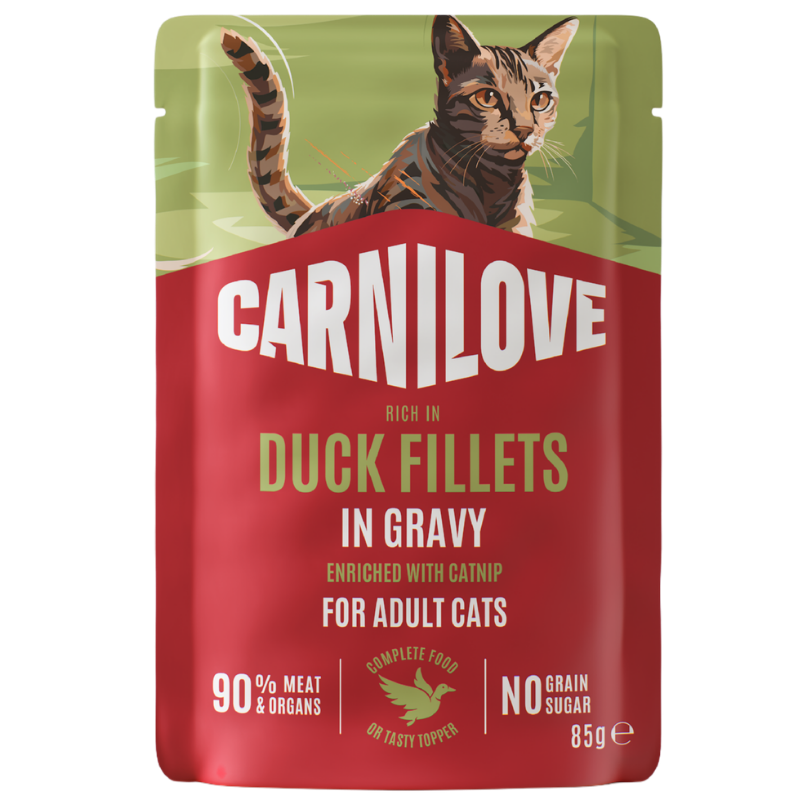 Carnilove Cat PB Gravy Duck with Catnip 85 g