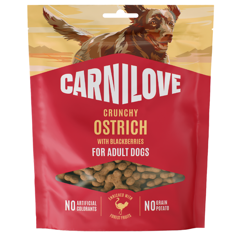 Carnilove Dog Snack Crunchy Ostrich & Blackberries 200 g