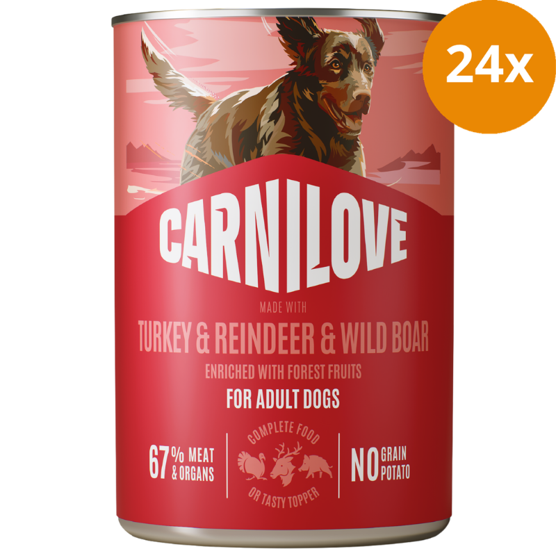 Carnilove Dog Dose Paté Adult Turkey & Reindeer 400 g