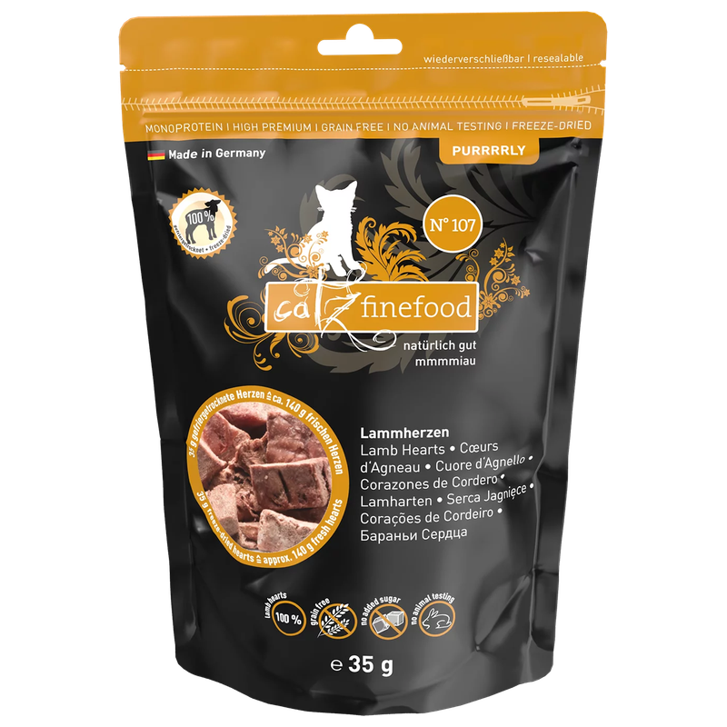 catz finefood Purrrrly No. 107 - Lammherzen 35 g