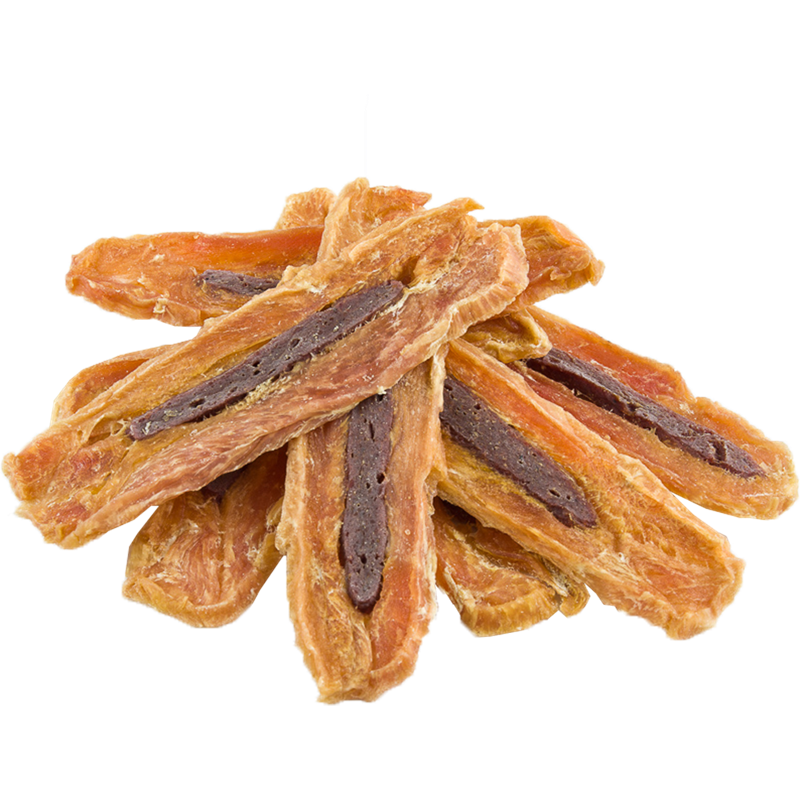 DOKAS Hühnerbrust mit Leber 220 g | Hundesnack