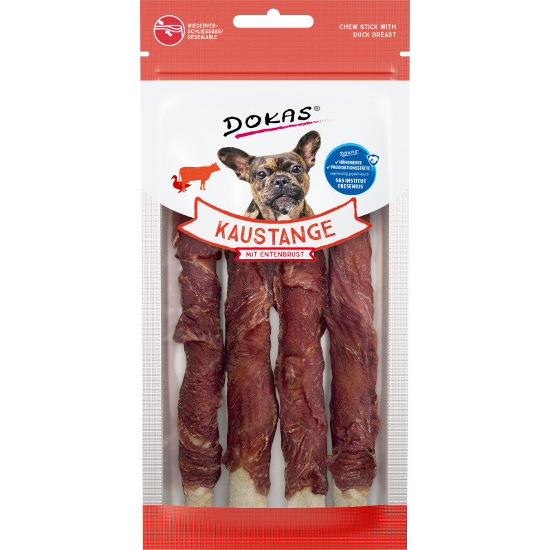 DOKAS Kaustange mit Entenbrust 50 g | Hundesnack