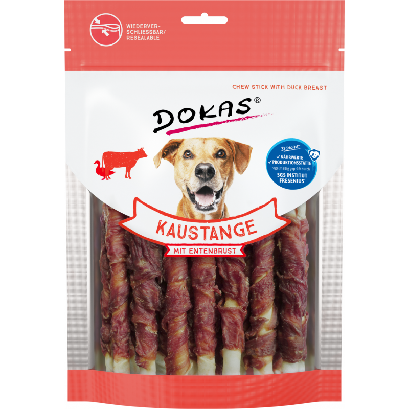 DOKAS Kaustangen mit Entenbrust 200 g | Hundesnack