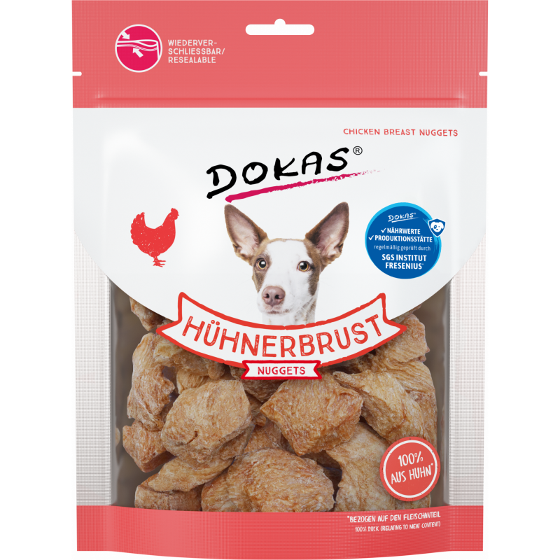 DOKAS Nuggets Hühnerbrust 110 g | Hundesnack