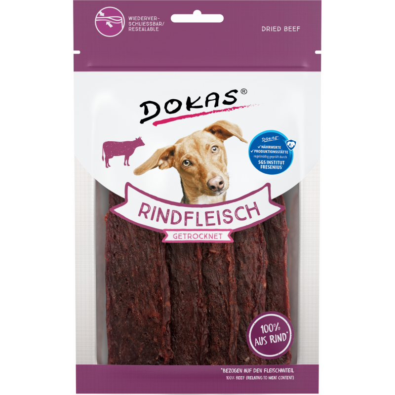 DOKAS Rindfleisch getrocknet 70 g | Hundesnack
