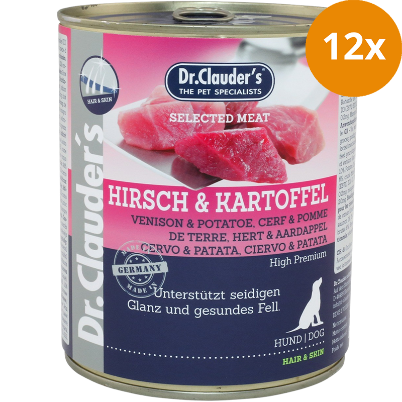 Dr.Clauder's Selected Meat Hirsch & Kartoffel 12 x 800 g