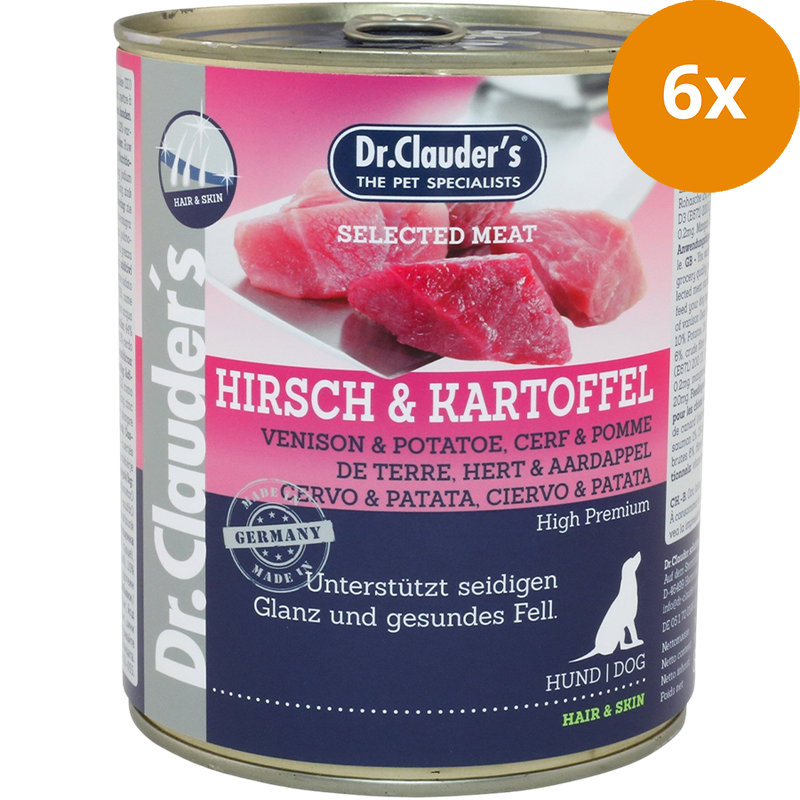 Dr.Clauder's Selected Meat Hirsch & Kartoffel 6 x 800 g