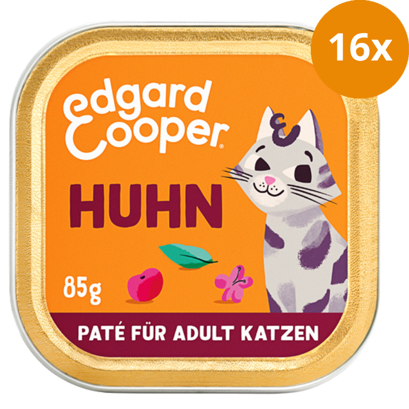 Edgard & Cooper Paté Adult Freilaufhuhn mit Cranberrys, Salbei und Baldrian 85g