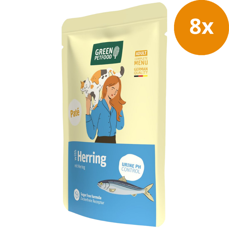 Green Petfood Cat Paté Herring 85 g