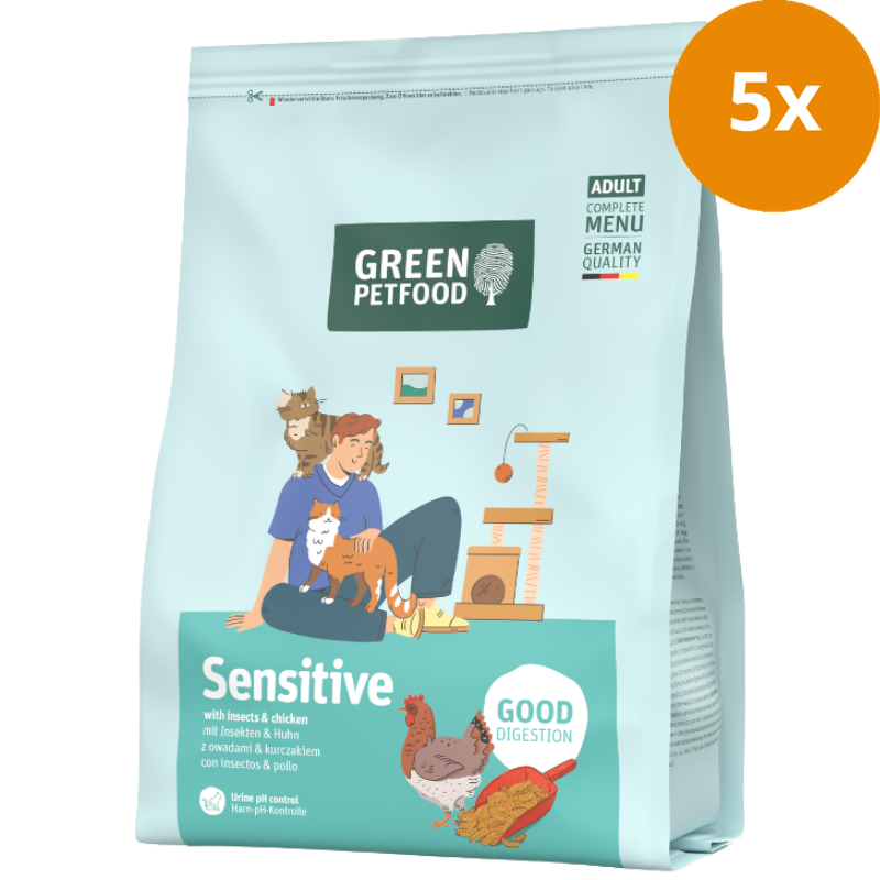 Green Petfood Cat Sensitive with Insects