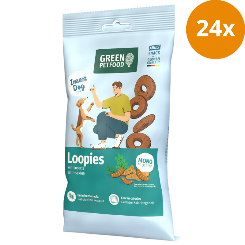 Green Petfood Loopies with Insects 100 g