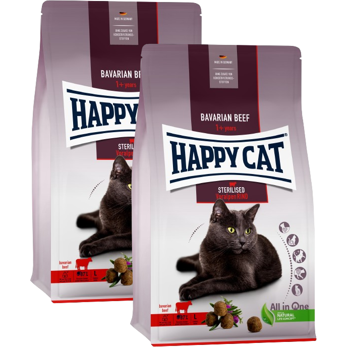 Sparpaket Happy Cat Sterilised Voralpen Rind 2 x 10 kg
