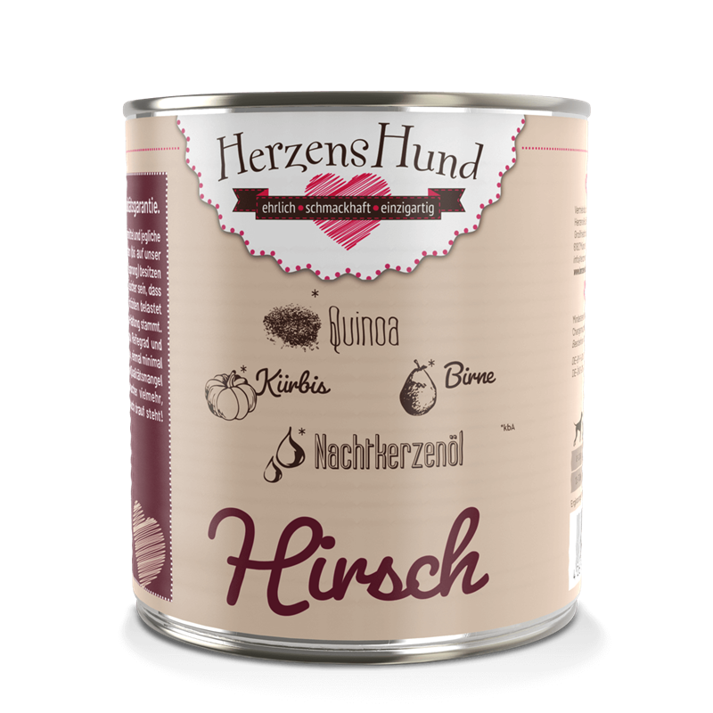 HerzensHund Hirsch mit Quinoa 800 g
