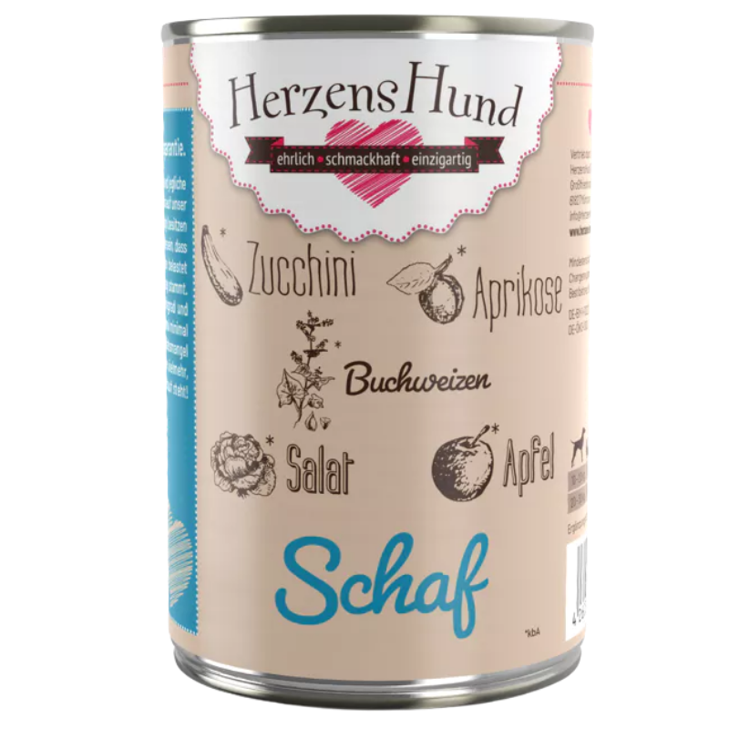 HerzensHund Schaf mit Buchweizen 400 g