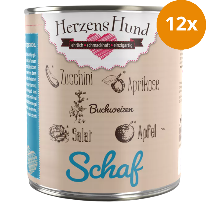 HerzensHund Schaf mit Buchweizen 800 g