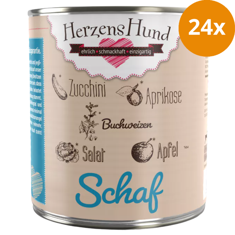 HerzensHund Schaf mit Buchweizen 800 g