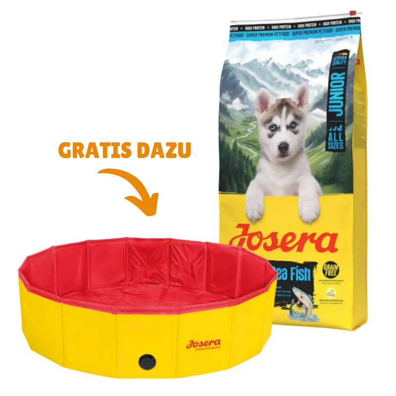 Josera High Protein Seefisch Junior 12,5 kg + GRATIS Josera Hundepool