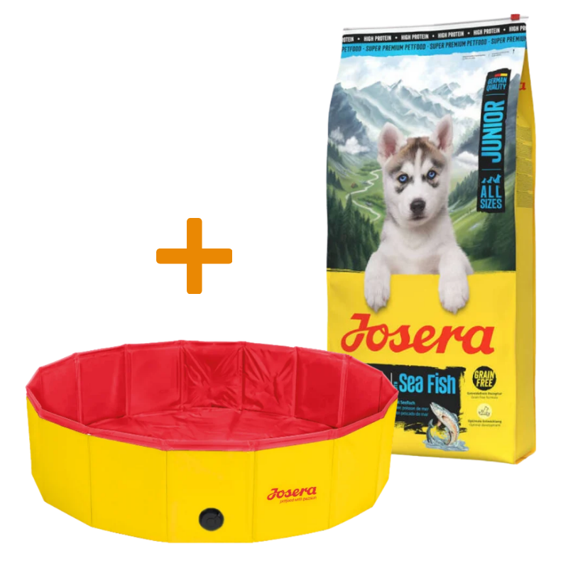 Josera High Protein Seefisch Junior 12,5 kg + GRATIS Josera Hundepool