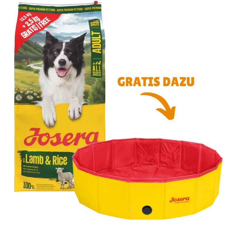 Josera Lamm & Reis 12,5 + 2,5kg + GRATIS Josera Hundepool