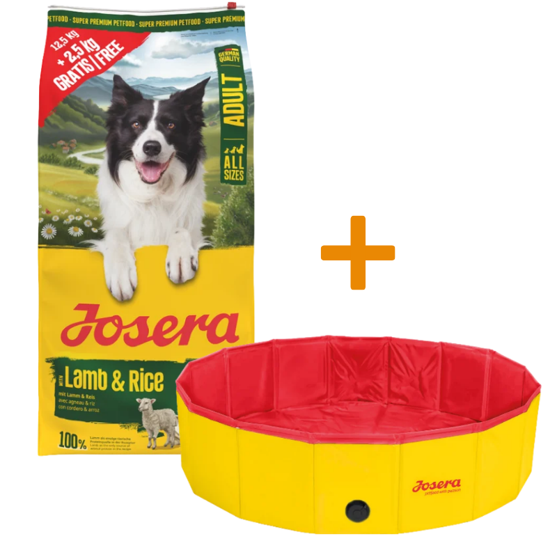 Josera Lamm & Reis 12,5 + 2,5kg + GRATIS Josera Hundepool