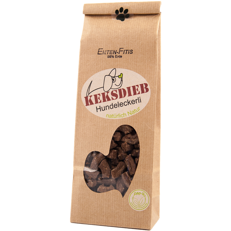 KEKSDIEB Hundeleckerli Enten Fitis getreidefrei 125 g