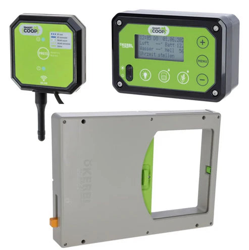 Kerbl SmartCoop Basis Starter Set mit WLAN Modul und Hühnerklappe