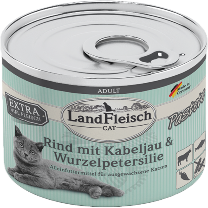 LandFleisch Pastete Rind, Kabeljau & Wurzelpetersilie 195 g