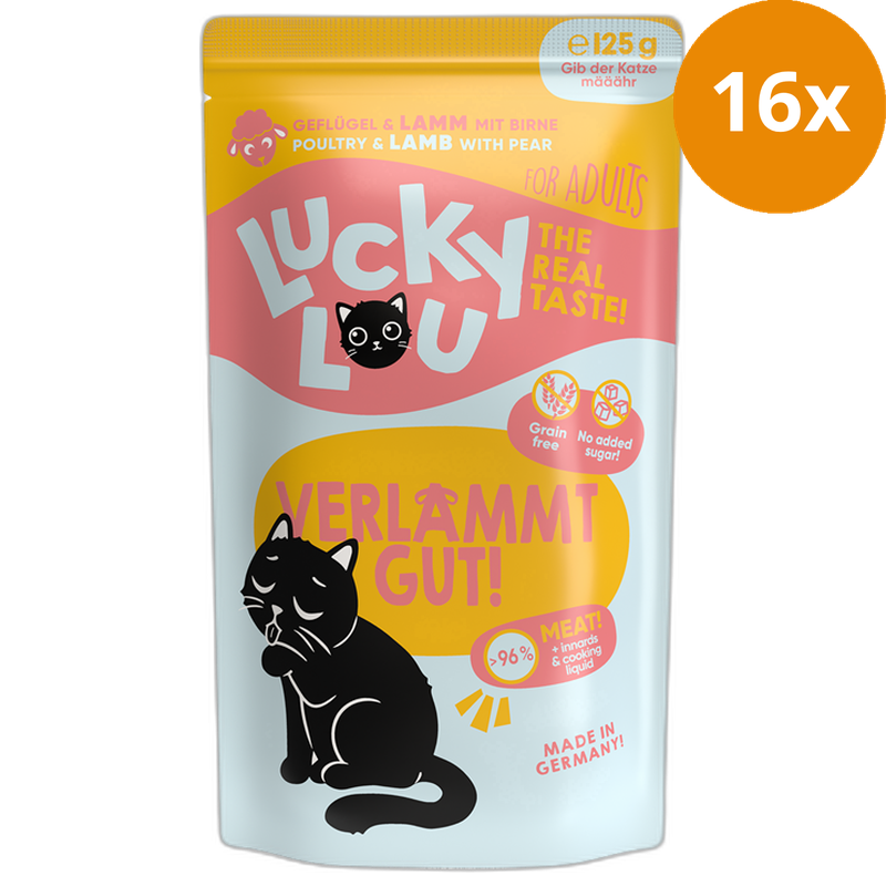 Lucky Lou PB Lifestage Adult Geflügel + Lamm 125 g