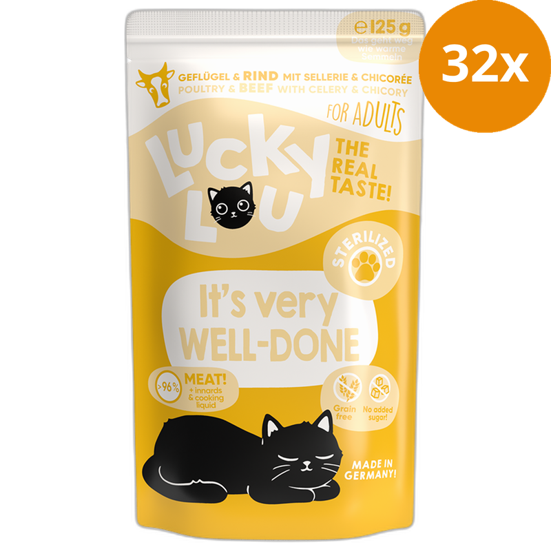 Lucky Lou PB Lifestage Sterilized Geflügel + Rind 125 g