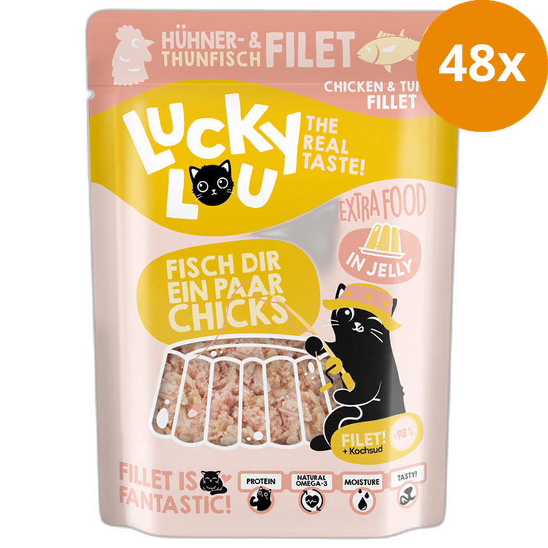 Lucky Lou Extra Food Thunfisch- & Hühnerfilet in Gelee 70 g