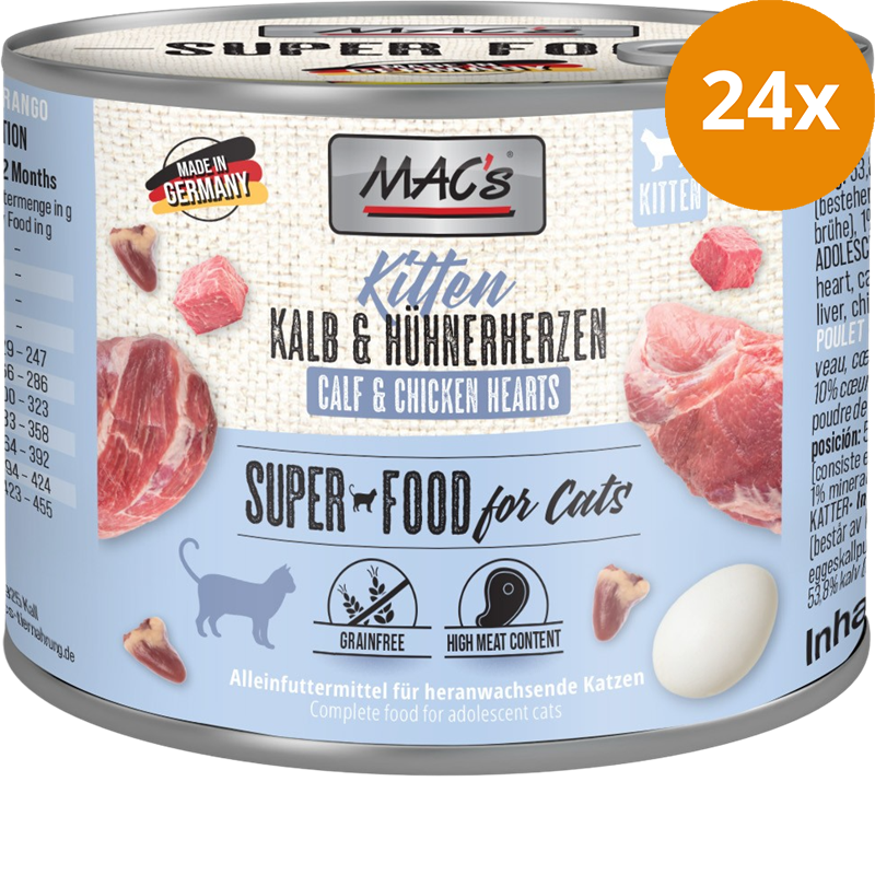 MAC's Cat Kitten Kalb & Hühnerherzen 200 g