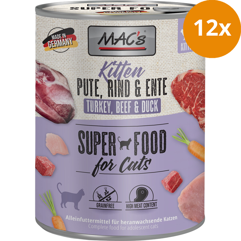 MAC's Cat Kitten Pute, Rind & Ente 800 g