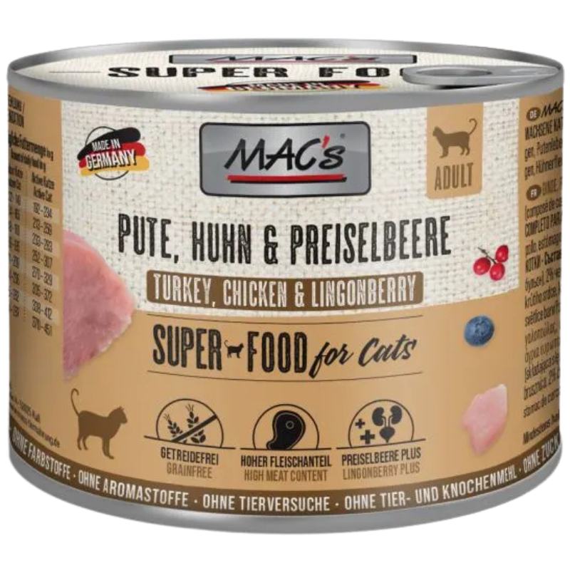 MAC's Cat Pute, Huhn & Preiselbeere 200 g
