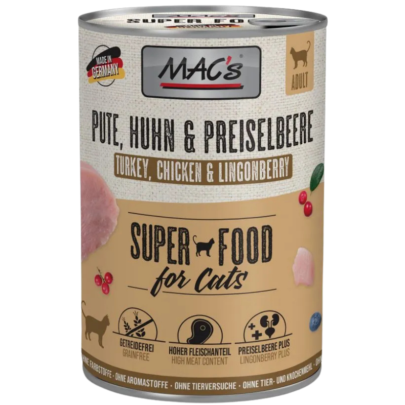 MAC's Cat Pute, Huhn & Preiselbeere 400 g
