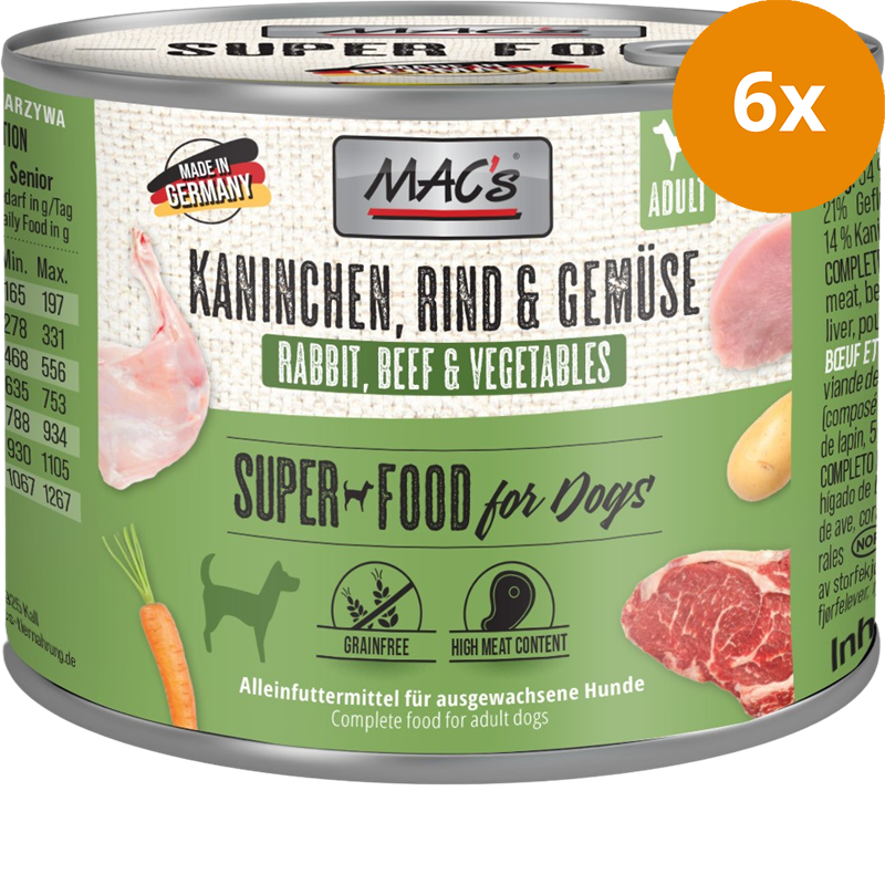MAC's Dog Kaninchen, Rind & Gemüse 200 g