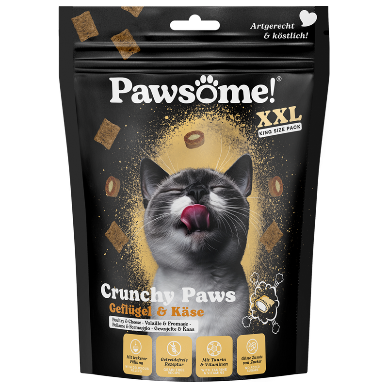 Pawsome! Crunchy Paws Geflügel & Käse 150 g