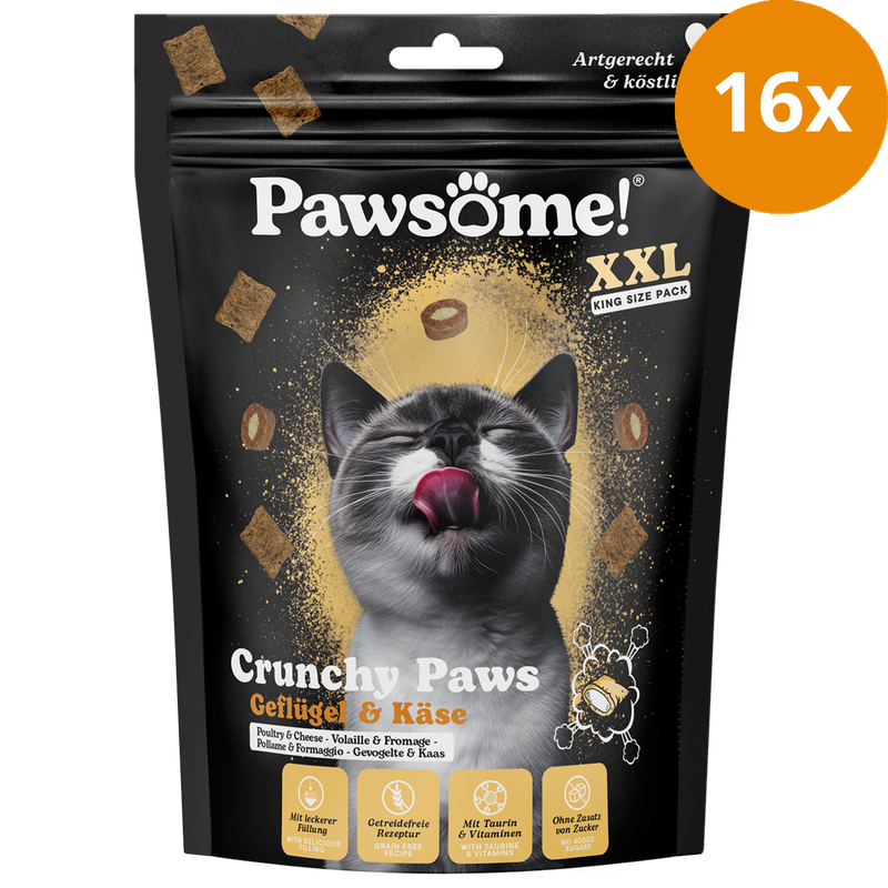 Pawsome! Crunchy Paws Geflügel & Käse 150 g