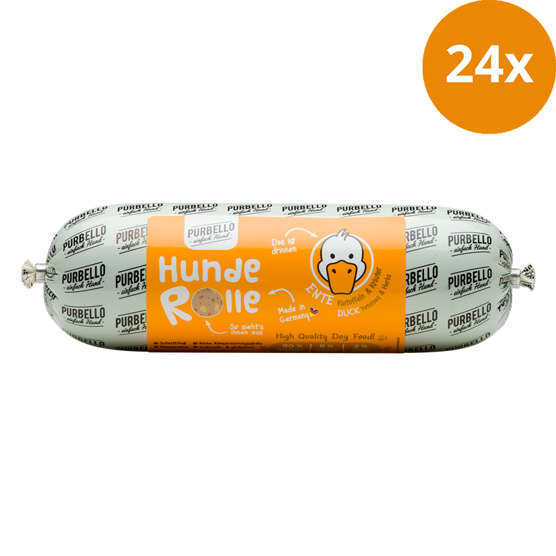 PURBELLO HundeRolle Ente mit Kartoffeln & Kräutern 800 g