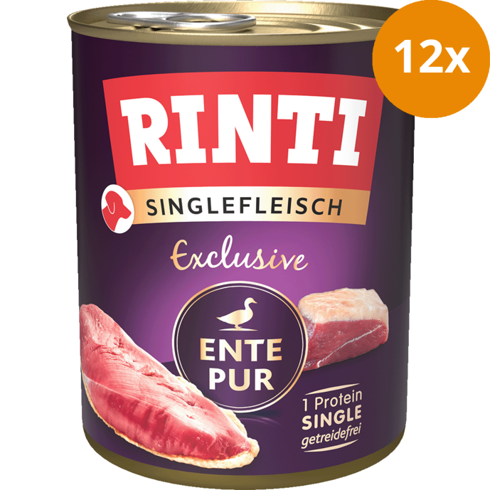 Rinti Dose Singlefleisch Exclusive Ente pur 800 g