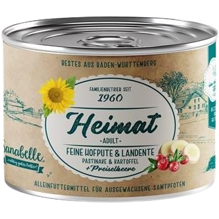 Sanabelle Heimat Dose feine Hofpute & Landente mit Pastinake, Kartoffel und Preiselbeere 200 g