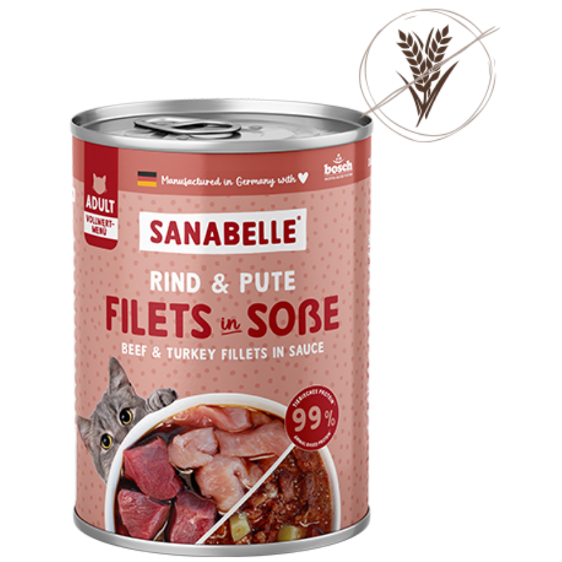 Sanabelle Nassfutter mit Rind & Pute 380 g