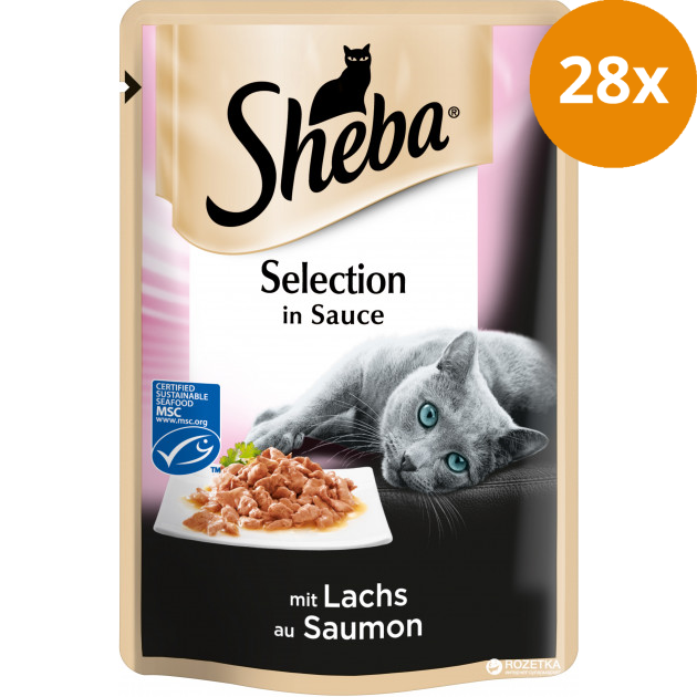 Sheba Zarte Streifen mit Lachs 85 g