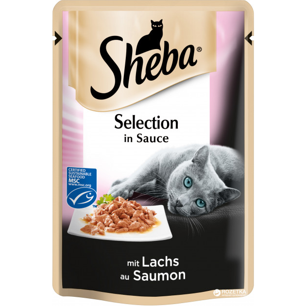 Sheba Zarte Streifen mit Lachs 85 g