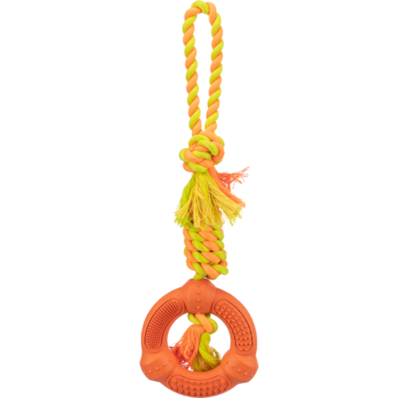 TRIXIE Spieltau mit Ring, Naturgummi