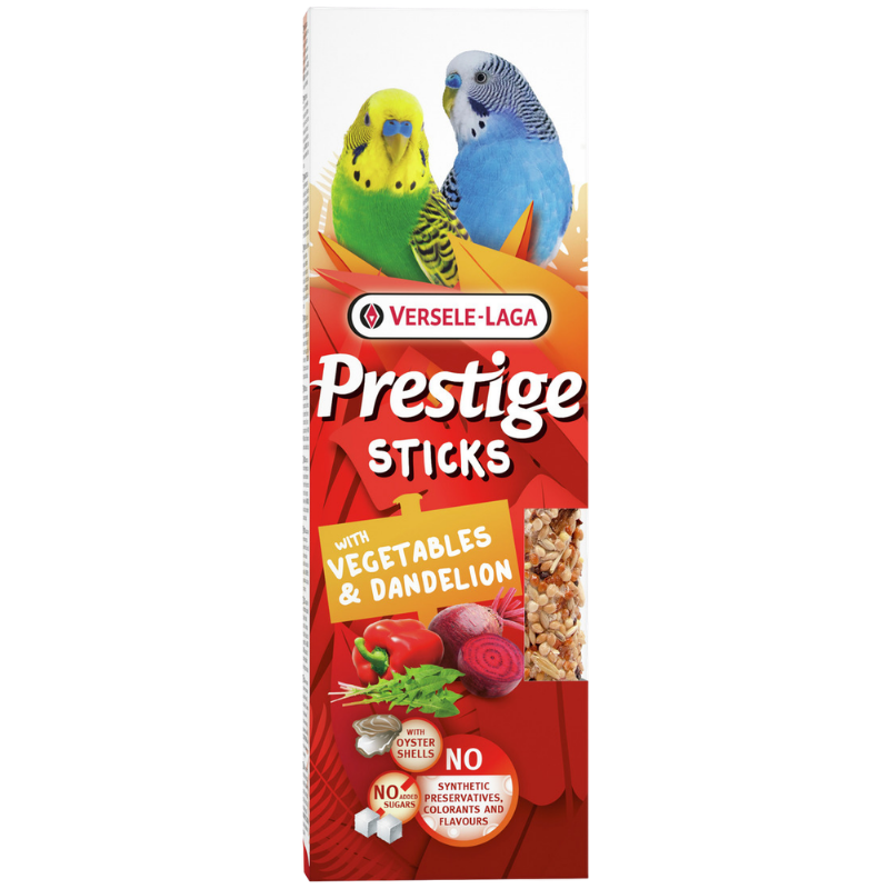 Versele Prestige Sticks Kleinsittiche mit Gemüse & Löwenzahn