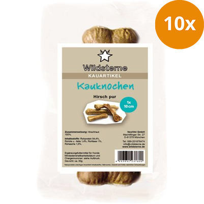 Wildsterne Kauknochen Hirsch pur 10 cm (30 g)
