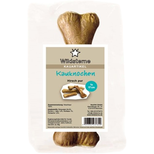 Wildsterne Kauknochen Hirsch pur 17 cm (60 g)