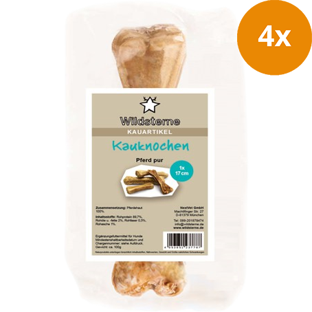 Wildsterne Kauknochen Pferd pur 17 cm (100 g)